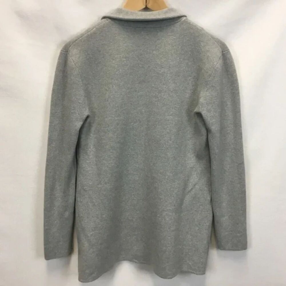J Crew Factory Sweater Blazer Gray Size XL 100% Cotton 2 Button - Picture 2 of 4